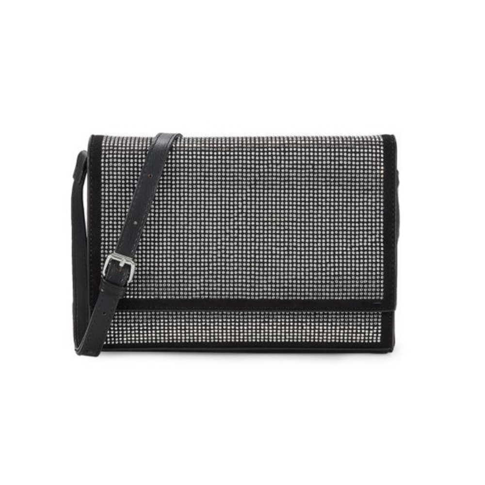 Badgley Mischka GORGEOUS Embellished Microsuede Crossbody Bag - NWT